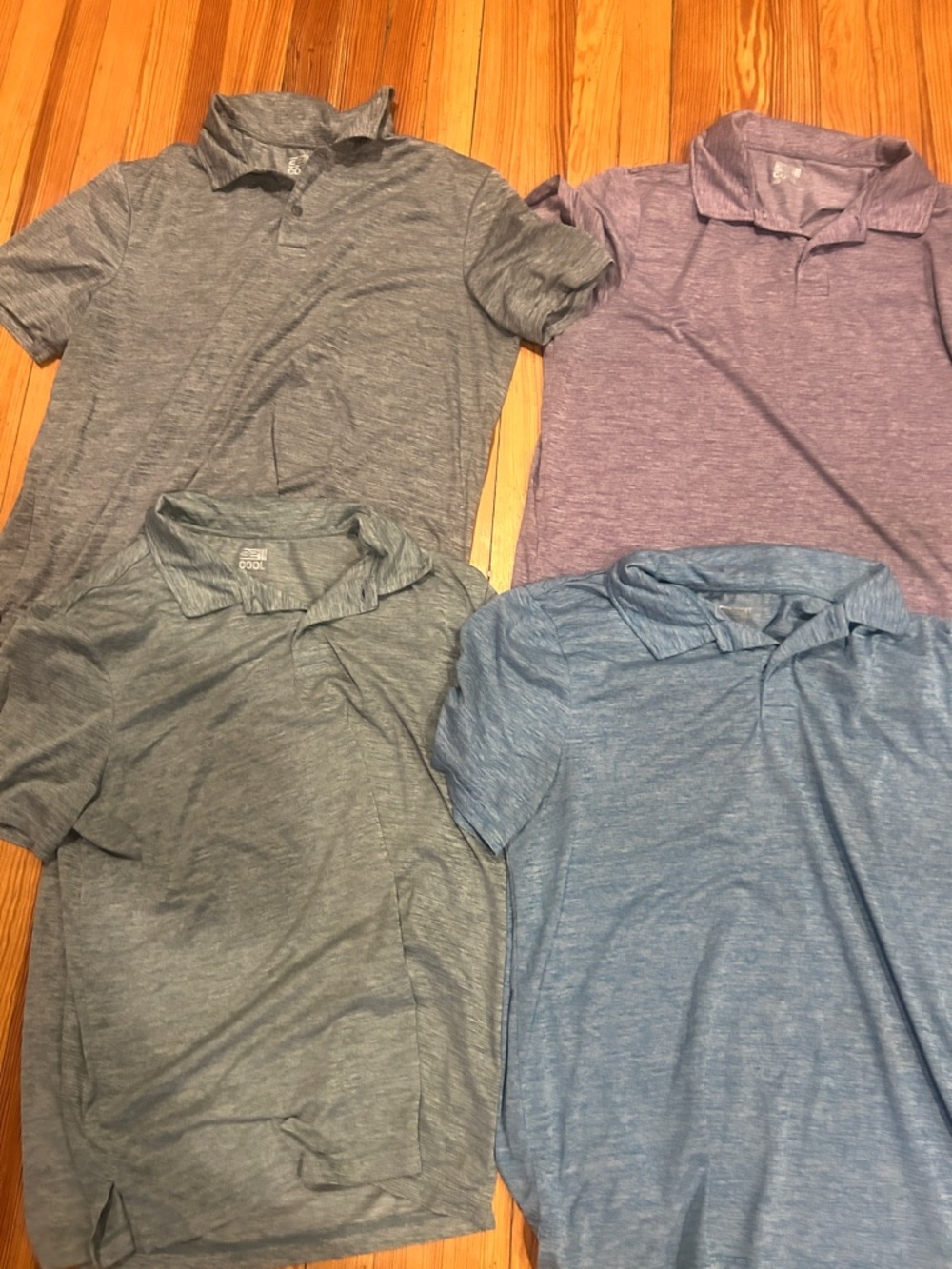 32 Degrees Men's Polo Pack - Gray, Purple, Green, Blue